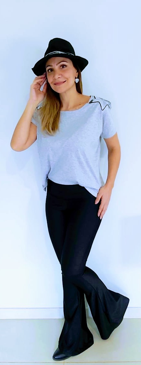 Calza Oxford Lycra Negra - $1.500