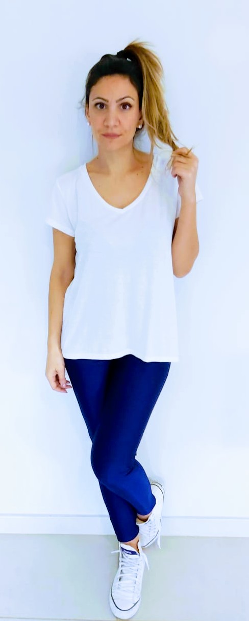 Calza Lycra Azul Brillante - $1.200