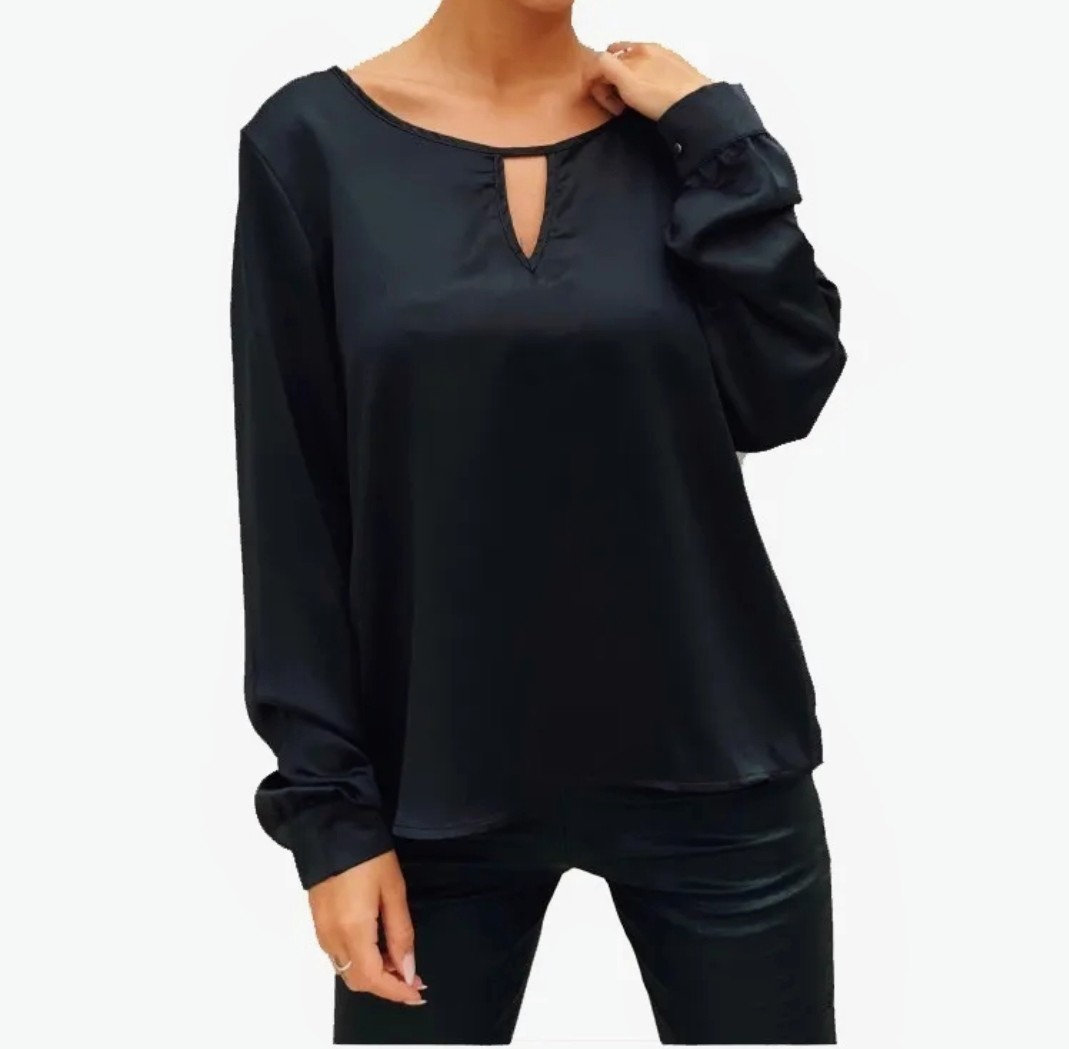 Blusa Style Seda Color Camel único - $2.200